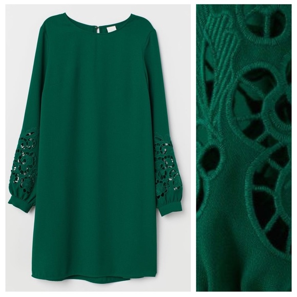 H&M Green Eyelet Dress - Picture 5 of 8